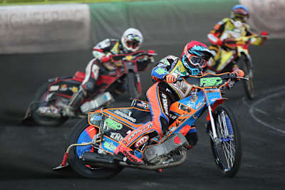 Dimitri Bergé (vorne) zeigte in Herxheim beeindruckenden Speed