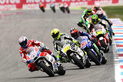 Im Rennen von Assen: Dovizioso (04) vor Bautista, Viñales, Crutchlow und Miller