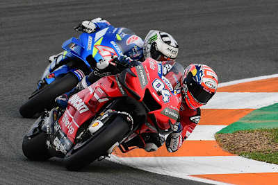 Andrea Dovizioso kam in Valencia vor Alex Rins ins Ziel