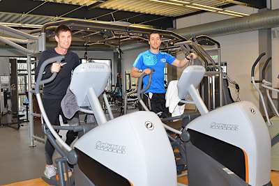 Zum Training bei Ortema: Jason Doyle (li.) und Max Dilger