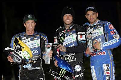 Die Top-3 von Teterow: Jason Doyle, Tai Woffinden und Bartosz Zmarzlik