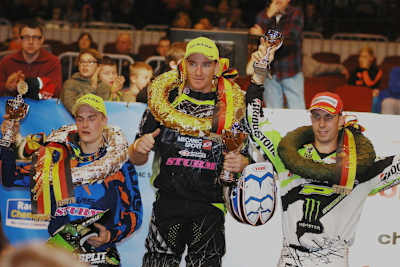 Das Podium vom Freitag: Greg Arnanda dominierte