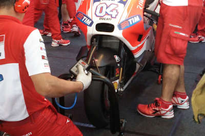 Die schwarzen Winglets an der Ducati von Dovizioso gestern in Katar
