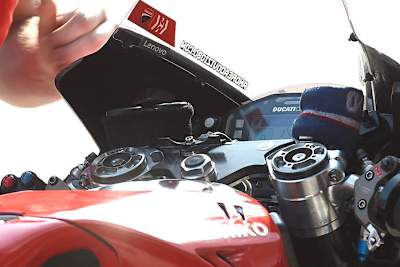 Die Ducati von Dovizioso: Der Launce-Device-Hebel ist links auf der Gabelbrücke deutlich zu erkennen