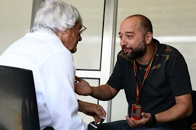 Formel-1-Promoter Bernie Ecclestone mit Lotus-Mitbesitzer Gérard Lopez