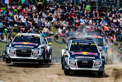 Andreas Bakkerud (re) und Mattias Ekström (li)