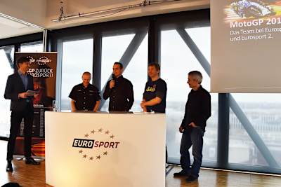 Eurosport fährt 2015 mit Lenz Leberkern, Alex Hofmann, Ron Ringguth und Dirk Raudies auf