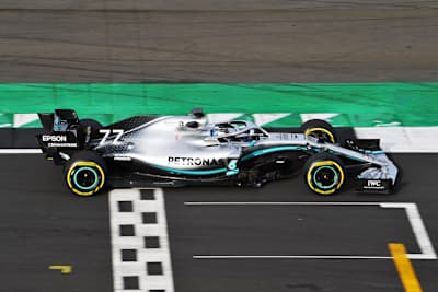 Valtteri Bottas beim Funktionstest in Silverstone