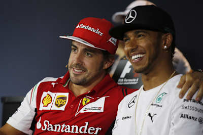 Fernando Alonso und Lewis Hamilton zeigten 2014 eine starke Leistung