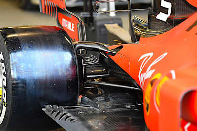Neuer Unterboden am Ferrari in Baku