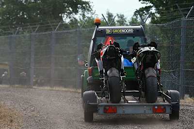 Jonas Folger stürzte im FP1 auf einer Ölspur
