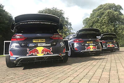 Die drei Ford Fiesta WRC von M-Sport Ford