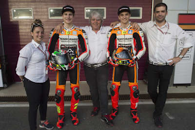 Teamchef Cuzari mit Baldassarri (links) und Marini