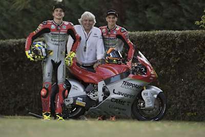 In Misano: Baldassarri, Cuzari und Marini mit Kalex in MV-Agusta-Design
