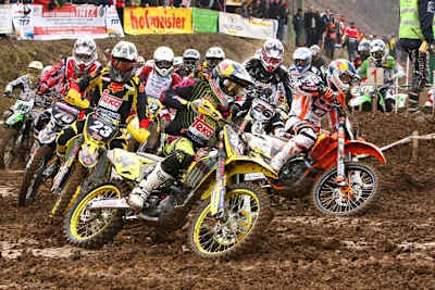 Auch Ken Roczen (vorne) fuhr schon in Frankenbach mit