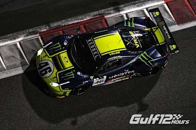 Der Ferrari 488 GT3 von Valentino Rossi bei den 12h Gulf in Abu Dhabi