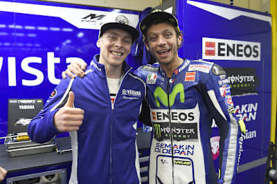 Romain Febvre und Valentino Rossi (v.l.)