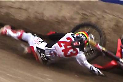 WM-Leader Tim Gajser stürzte in Trentino auch im zweiten Lauf