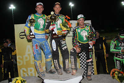 Das Podium in Teterow: Tomasz Gapinski, Andreas Jonsson und Niels-Kristian Iversen (v.l.)