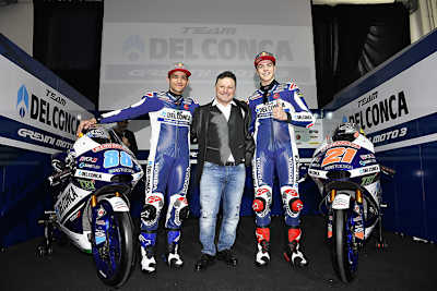 Jorge Martin, Fausto Gresini und Fabio Di Giannantonio am Freitag in Faenza