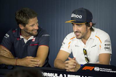 Romain Grosjean und Fernando Alonso