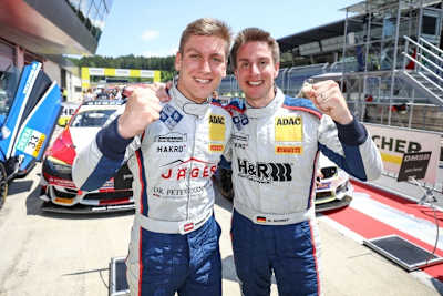 Großer Jubel am Red Bull Ring bei Thomas Jäger (li.) und Michael Schrey
