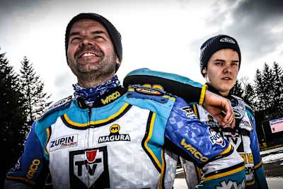 Beim Training in Schweden: Günther (li.) gegen Luca Bauer