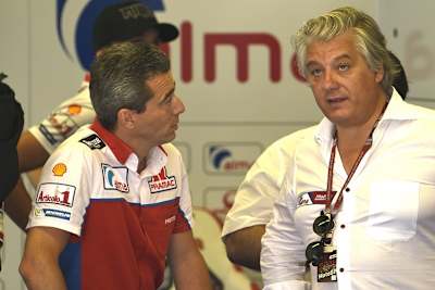 Francesco Guidotti (li.) mit Pramac-Ducati-Team-Principal Paolo Campinoti