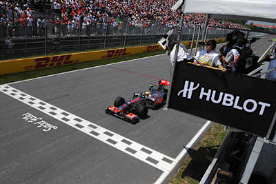 Lewis Hamilton 2010 beim zweiten von ingesamt drei GP-Siegen in Kanada