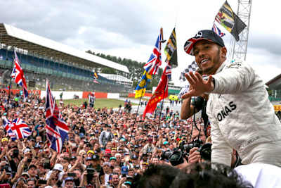 Lewis Hamilton nach seinem Sieg in Silverstone 2017