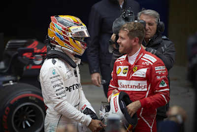Lewis Hamilton und Sebastian Vettel