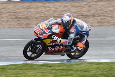 Karel Hanika im Regen von Jerez