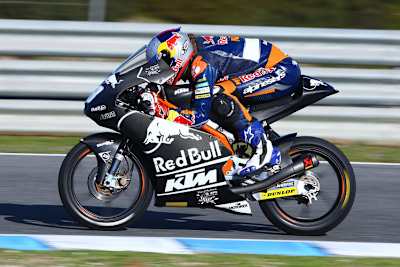 Karel Hanika bei den Testfahrten in Jerez: Immer unter den Top-7.