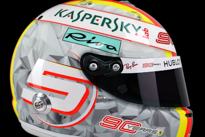 Der neue Helm von Sebastian Vettel