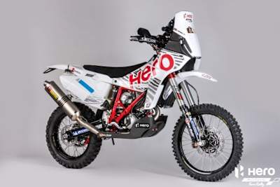 So schaut das Bike des Hero MotoSports Team Rally aus