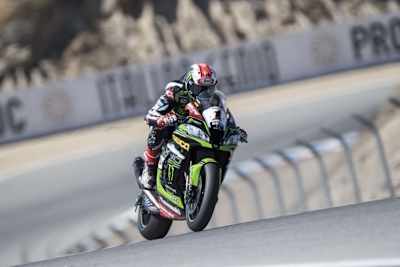 Kawasaki-Star Jonathan Rea brannte am Ende eine starke Rundenzeit in den Asphalt