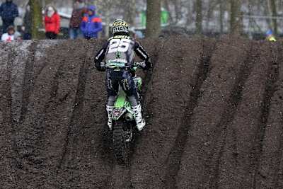 Leichter Schneefall und gefrorener Boden: Für Clement Desalle waren die Bedingungen in Valkenswaard grenzwertig