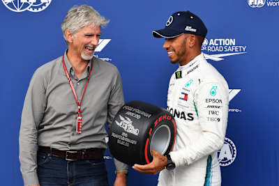 Damon Hill mit Lewis Hamilton