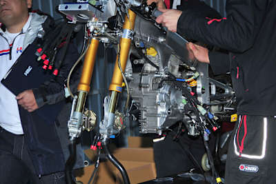 Test in Almeria: Der Honda-Motor war äusserlich unverändert