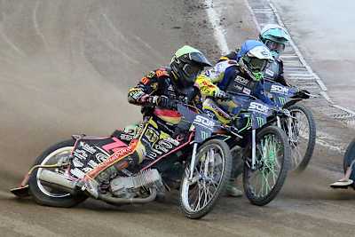 Kai Huckenbeck (Blau) ist einer der starken Deutschen 