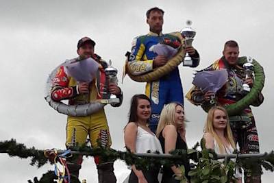 Podium des «Nationencups»: Christian Hülshorst, Enrico Janoschka und Dirk Fabriek (v.l.)