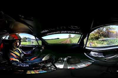 Cockpit des Hyundai i20 WRC