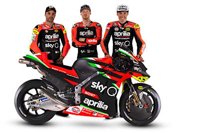 Das Aprilia Trio Iannone, Smith und Espargaró
