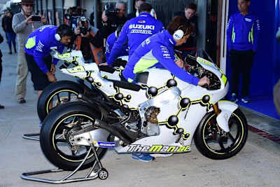 Andrea Iannones Suzuki-Bike beim Valencia-Test 2016