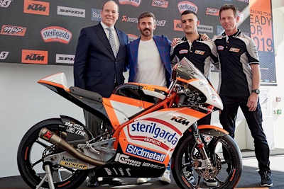 Fürst Albert, Max Biaggi, Aron Canet und Peter Öttl