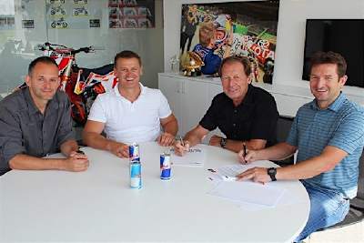 KTM-Familienbild: Jonas, Beirer, De Coster und Harrison (v.l.)