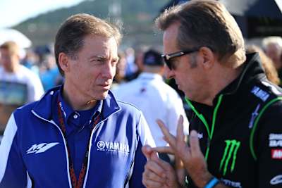 Yamaha-Rennchef Lin Jarvis mit Tech3-Yamaha-Chef Hervé Poncharal