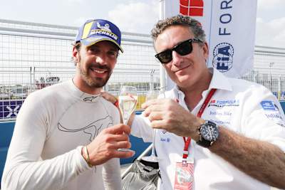 Alejandro Agag (rechts) mit Champion Jean-Eric Vergne