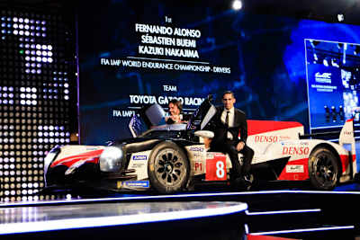 Fernando Alonso (li.) und Sébastien Buemi auf dem Toyota TS050 Hybrid