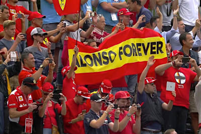 Die Fans stehen zu Fernando Alonso